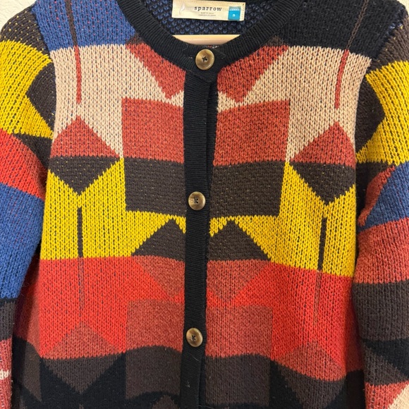 Anthropologie Sparrow Lonestar Navajo Lambswool Cardigan sz S - Picture 6 of 11